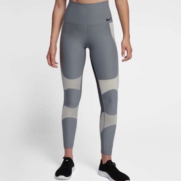 Nike Power Legend Gray High Rise Training Leggings - Picture 6 of 13